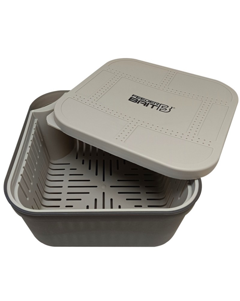 Elastyczne Pudełko Feeder Bait Box 1.9l Z Sitkiem Do Namaczania Pelletu