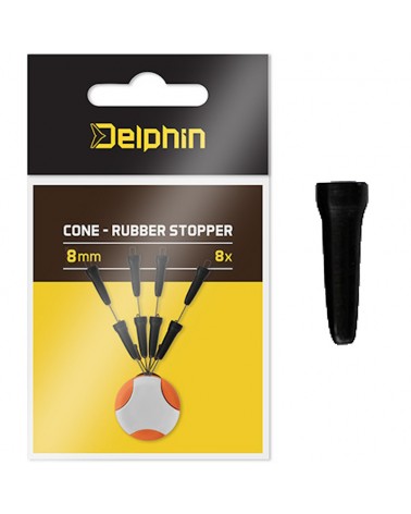 Stopery Gumowe Do Feedera Pozycjoner Skrętki Delphin Cone 8mm 8szt.