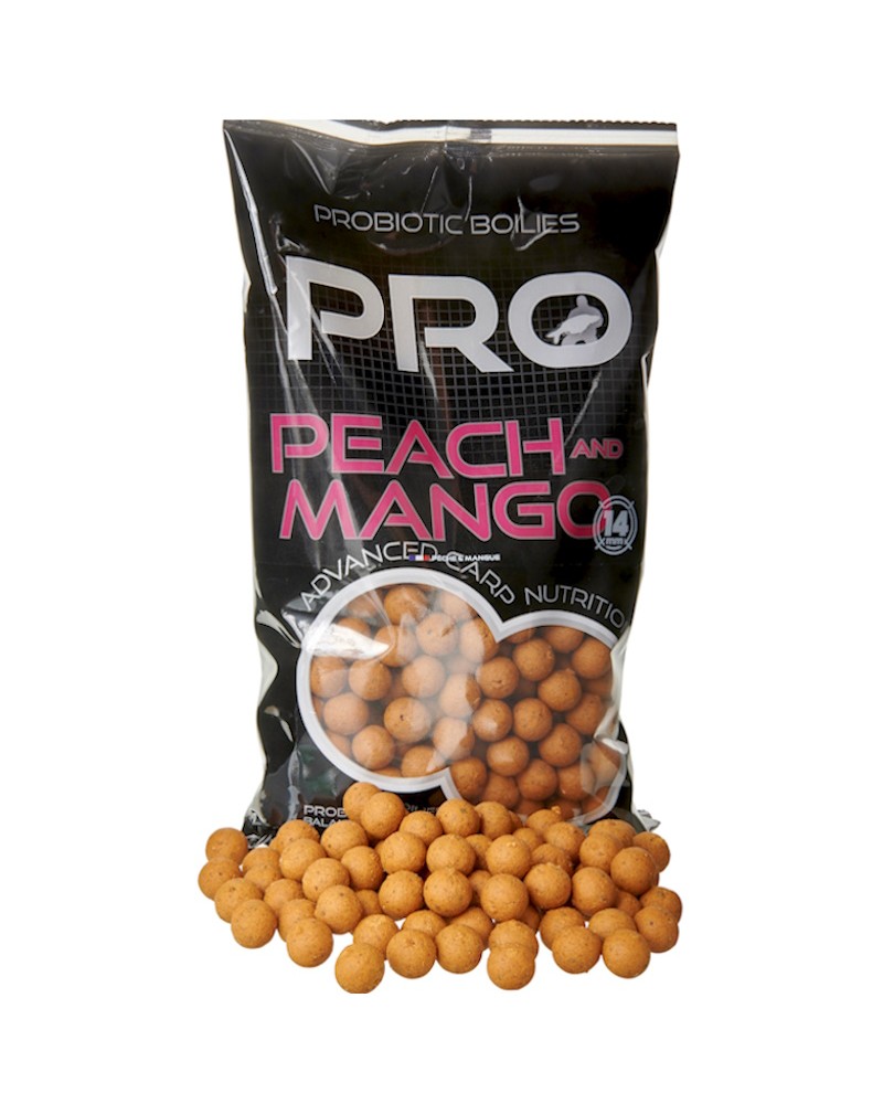 Kulki Zanętowe Starbaits Probiotic Peach & Mango Boilies 14mm 800g