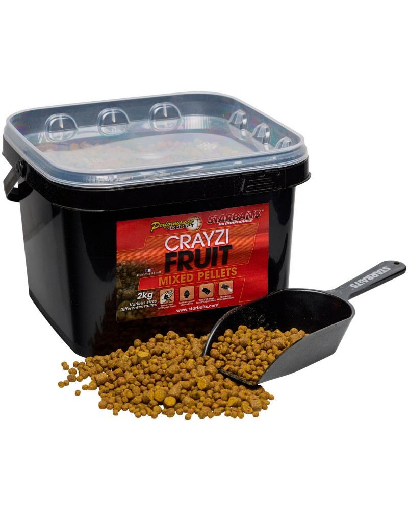 Pellet Z Wiadrem Starbaits Performance Concept Crayzi Fruit Pellets Mixed 2kg