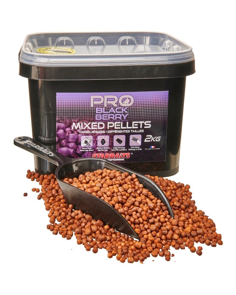 Pellet Z Wiadrem Starbaits Probiotic Blackberry Pellets Mixed 2kg