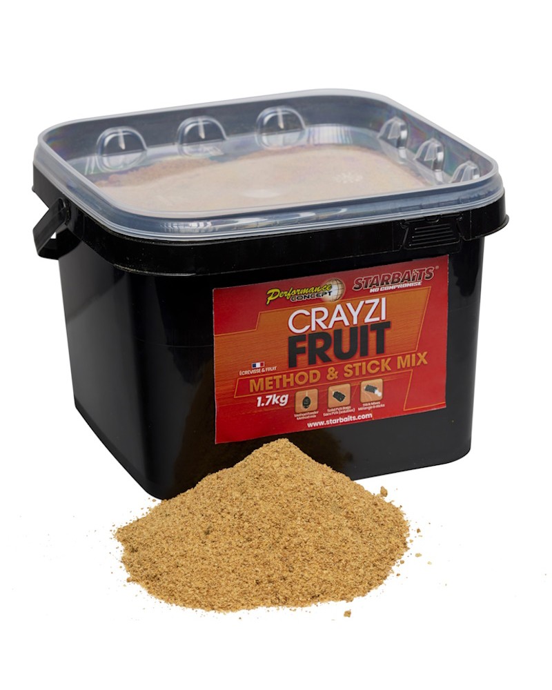 Zanęta Z Wiadrem Starbaits Performance Concept Crayzi Fruit Method & Stick Mix 1.7kg