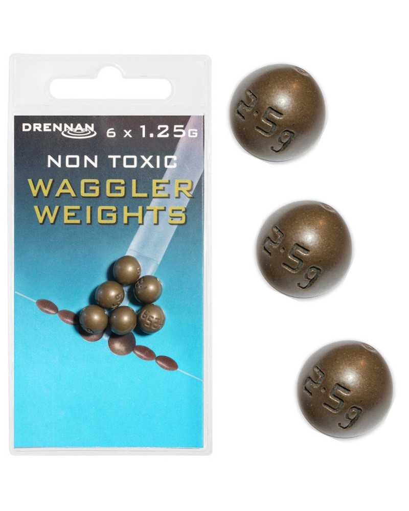 Ciężarek Kulka Przelotowa Z Igielitem Drennan Non Toxic Waggler Weights 1.25g 6szt.
