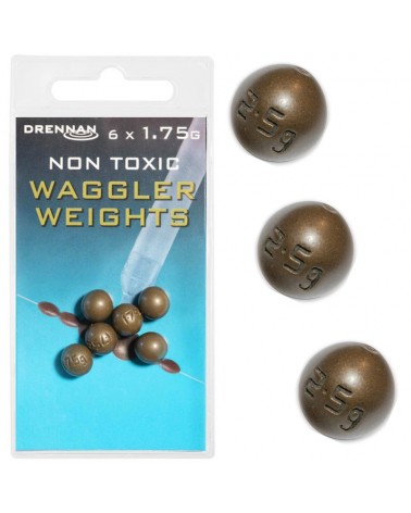 Ciężarek Kulka Przelotowa Z Igielitem Drennan Non Toxic Waggler Weights 1.75g 6szt.