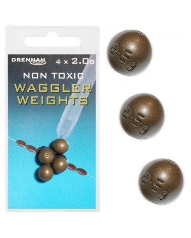 Ciężarek Kulka Przelotowa Z Igielitem Drennan Non Toxic Waggler Weights 2.0g 4szt.