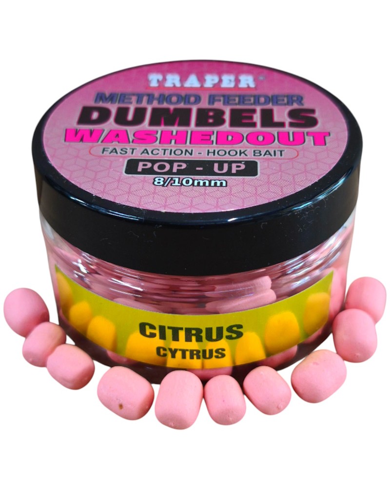 Dumbels Traper WashedOut Pop-Up 8-10mm 30g Cytrus