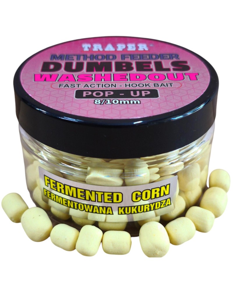 Dumbels Traper WashedOut Pop-Up 8-10mm 30g Fermentowana Kukurydza