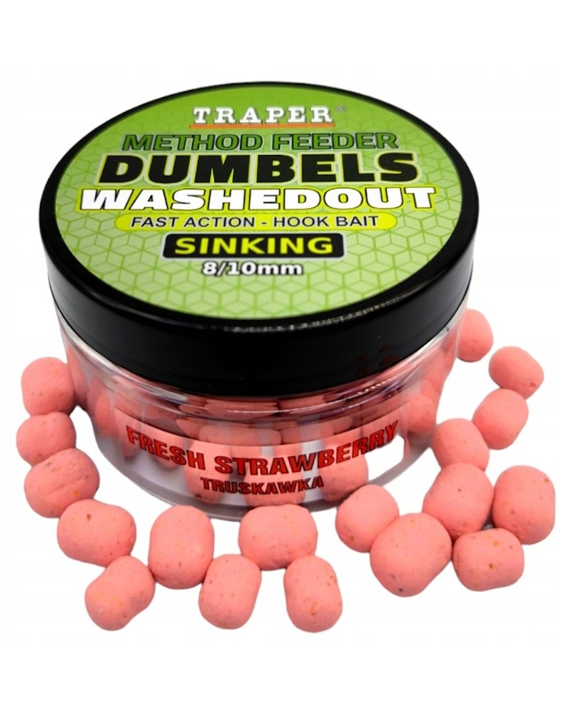 Dumbels Traper WashedOut Sinking 8-10mm/50g Truskawka Strawberry