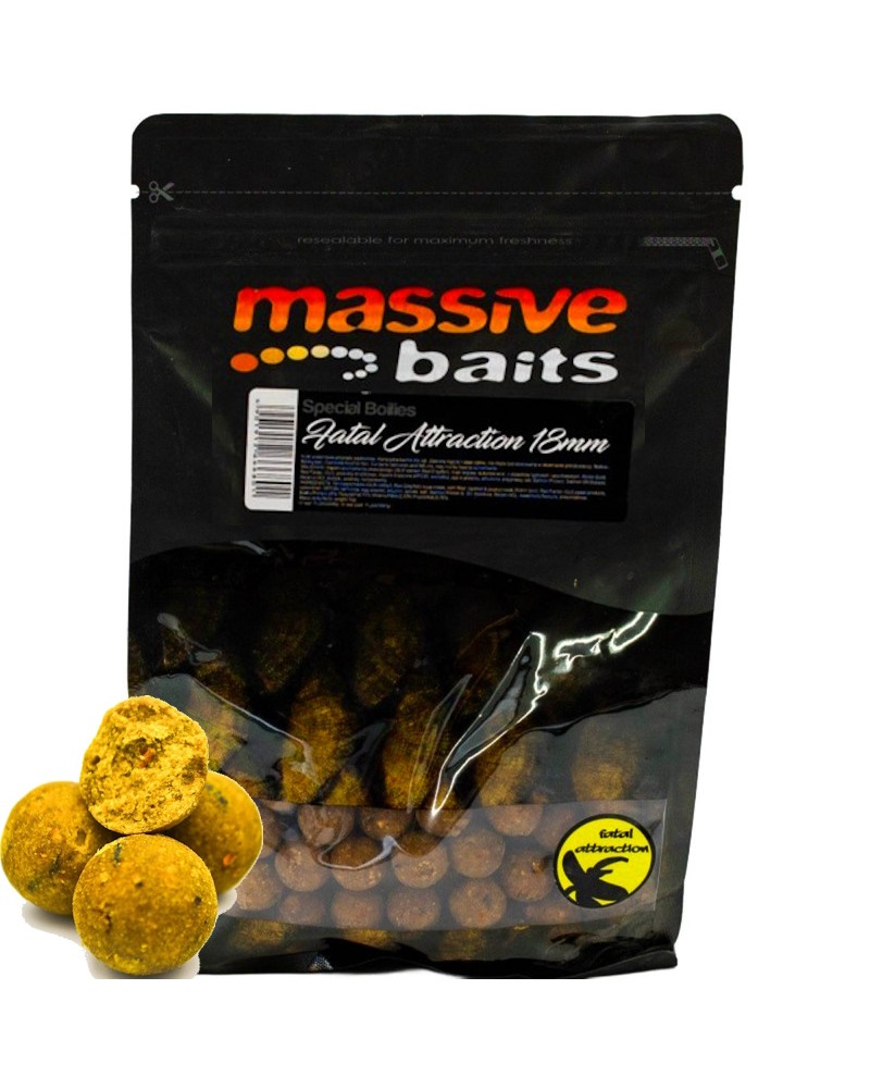 Kulki Zanętowe Massive Baits Top Shelf Boilies Fatal Attraction Robin Gold 18mm 1kg