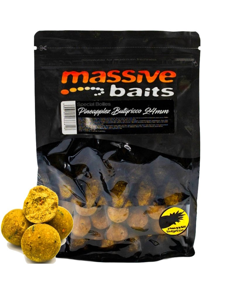 Kulki Zanętowe Massive Baits Top Shelf Boilies Boilies Pineapplez Butyricco 24mm 1kg
