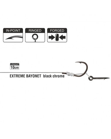 Traper Przypon Method Feeder Hikara Extreme Z Bagnetem 10cm Nr 8 0.24mm Żyłka 5szt.