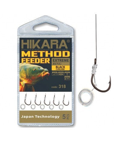 Przypon Method Feeder Traper Hikara Extreme Z Gumką 10cm Nr 14 0.20mm Żyłka 5szt.