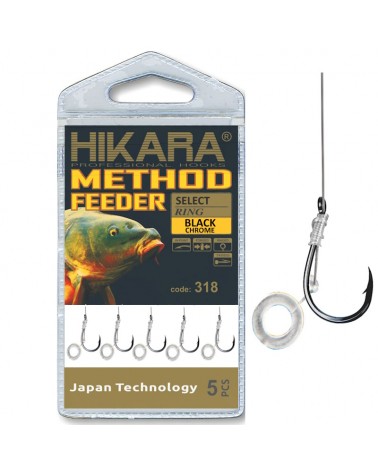 Przypon Method Feeder Traper Hikara Select Z Gumką 10cm Nr 8 0.24mm Żyłka 5szt.