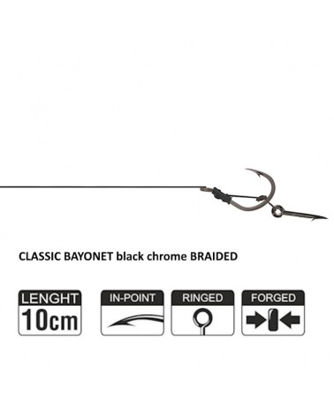 Przypon Method Feeder Traper Hikara Classic Z Bagnetem 25lbs Plecionka 5szt.
