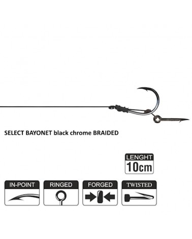 Przypon Method Feeder Traper Hikara Select Z Bagnetem 25lbs Plecionka 5szt.