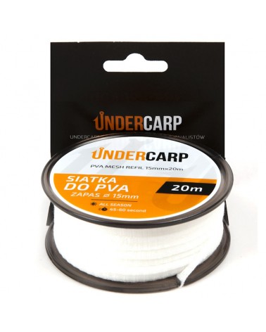 Siatka Rozpuszczalna Undercarp PVA Zapas Do Tuneli 15mm 20m Minimum 45sek.