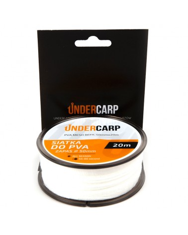 Siatka Rozpuszczalna Undercarp PVA Zapas Do Tuneli 50mm 20m Minimum 45sek.