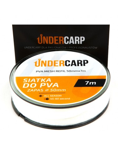 Siatka Rozpuszczalna Undercarp PVA Zapas Do Tuneli 50mm 7m Minimum 45sek.