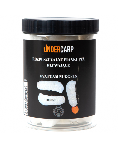 Rozpuszczalne Pianki Pływające Undercarp PVA Foam Nuggets Słoik 1000ml