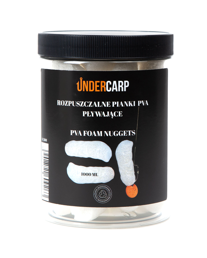 Rozpuszczalne Pianki Pływające Undercarp PVA Foam Nuggets Słoik 1000ml