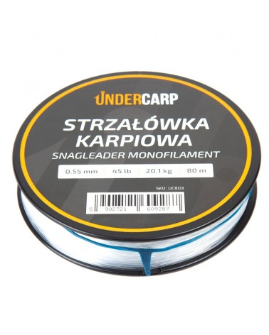 Żyłka Strzałówka Karpiowa Undercarp Snagleader Monofilament 0.55mm 45lb 20.1kg 80m