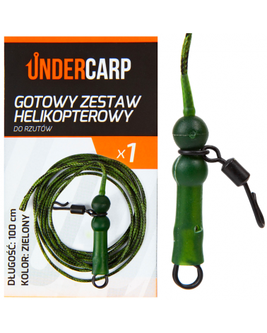 Gotowy Zestaw Karpiowy Helikopterowy Do Rzutów Undercarp Zielony 100cm 1szt.