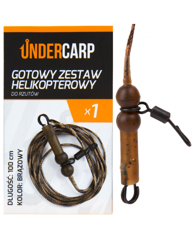 Gotowy Zestaw Karpiowy Helikopterowy Do Rzutów Undercarp Brązowy 100cm 1szt.