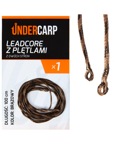 Przypon Karpiowy Undercarp Leadcore Z Pętlami Z Dwóch Stron Brązowy 100cm 1szt.