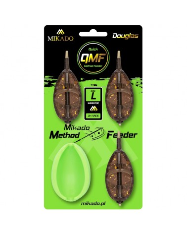 Koszyk Method Feeder Mikado Douglas Q.M.F. System L Zestaw 3x40g + Foremka