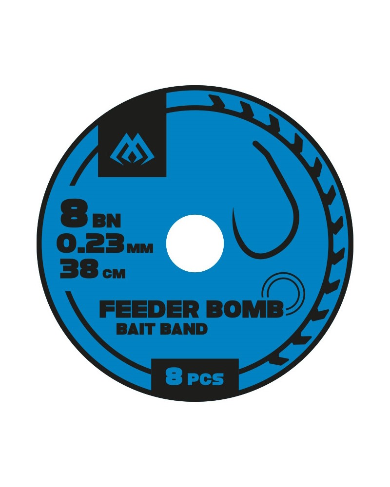 Przypon Mikado Feeder Bomb Z Gumką Hak Bez Zadziora Nr 8 Żyłka 0.23mm 38cm op.8szt.