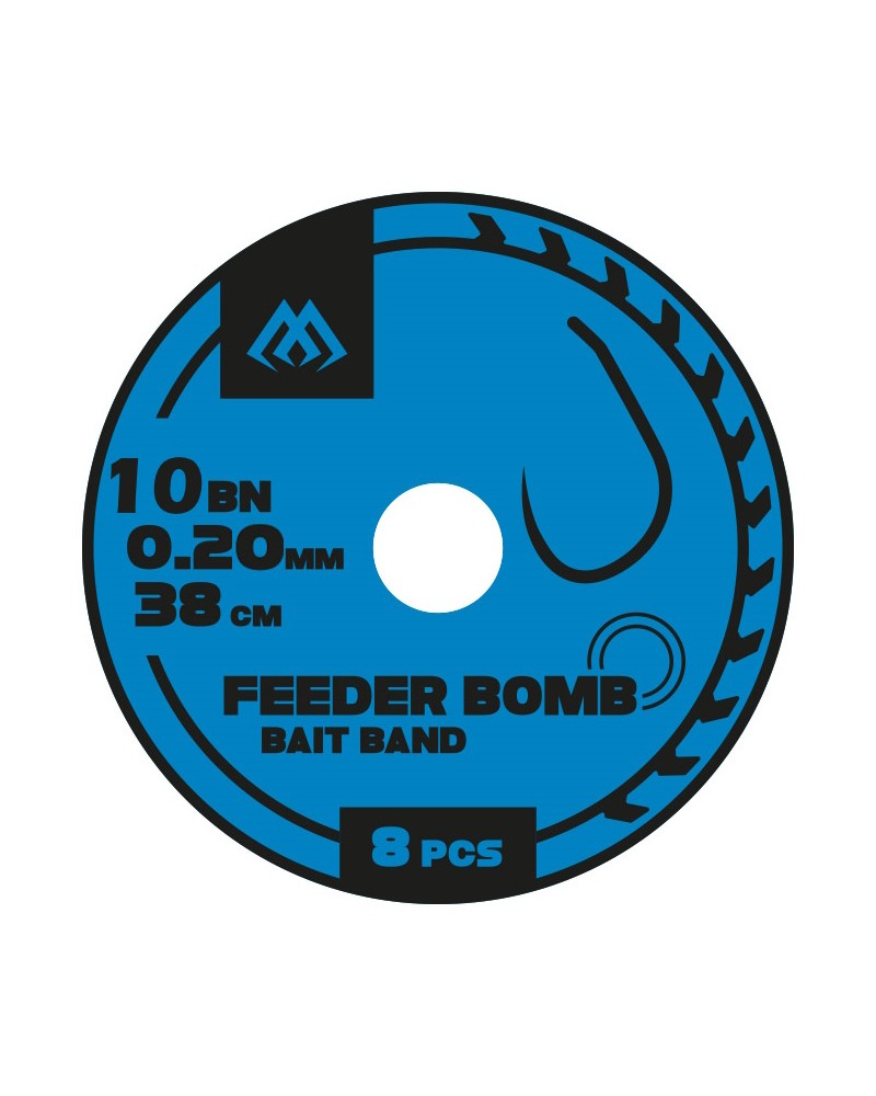 Przypon Mikado Feeder Bomb Z Gumką Hak Bez Zadziora Nr 10 Żyłka 0.20mm 38cm op.8szt.