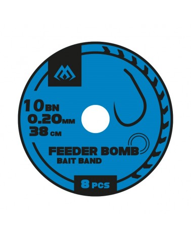 Przypon Mikado Feeder Bomb Z Gumką Hak Bez Zadziora Nr 10 Żyłka 0.20mm 38cm op.8szt.