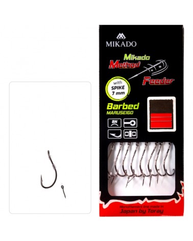 Przypon Mikado Method Feeder Z Igłą Hak Z Zadziorem Nr 4 Żyłka 0.28mm 10cm op.8szt.