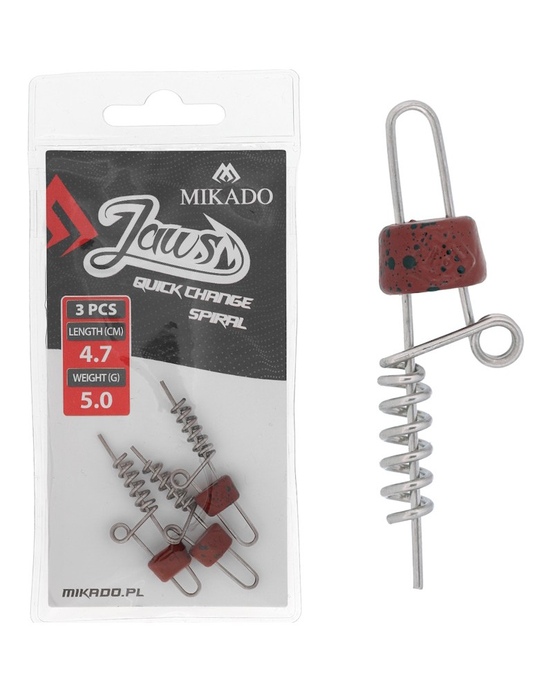 Wkręt Do Przynęt Mikado Jaws Quick Change Spiral 5g 4.7cm 3szt.
