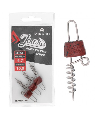 Wkręt Do Przynęt Mikado Jaws Quick Change Spiral 10g 4.7cm 3szt.