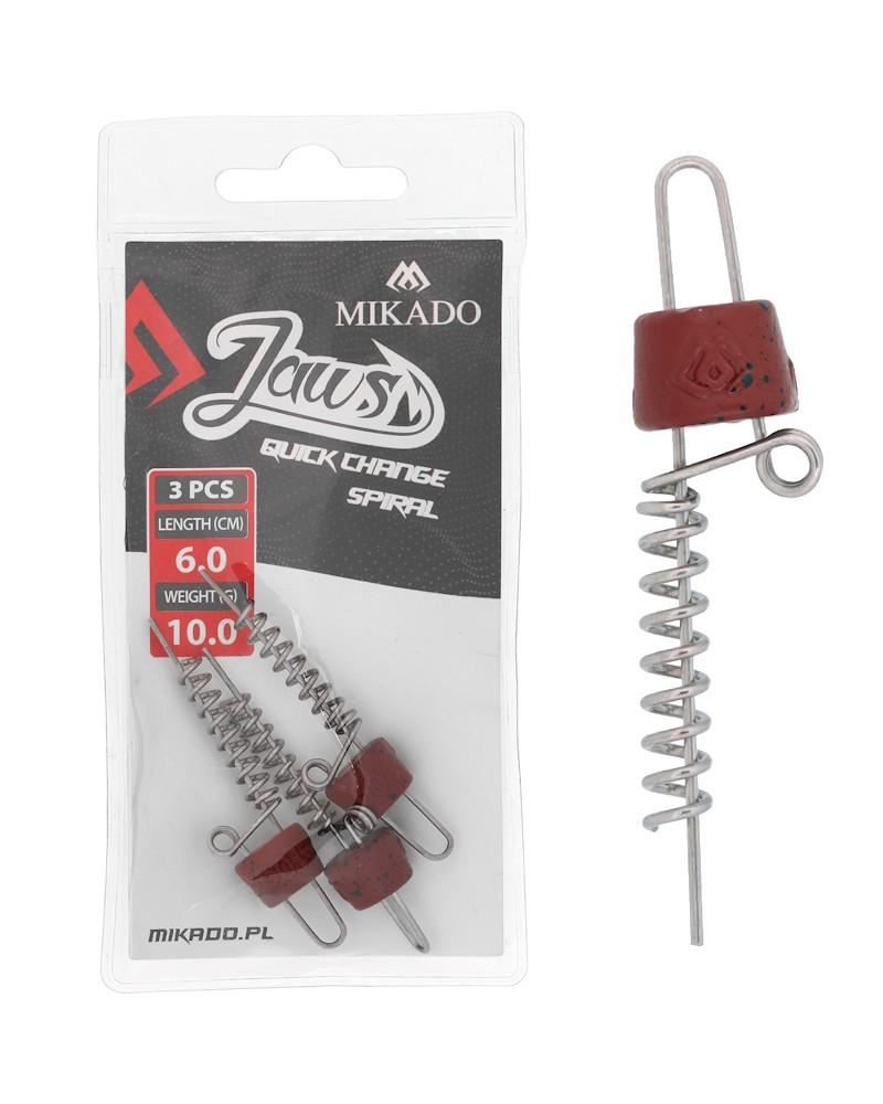 Wkręt Do Przynęt Mikado Jaws Quick Change Spiral 10g 6cm 3szt.