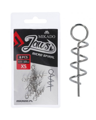 Wkręt Do Przynęt Miękkich Mikado Jaws Micro Spiral XS 10mm op.8szt.