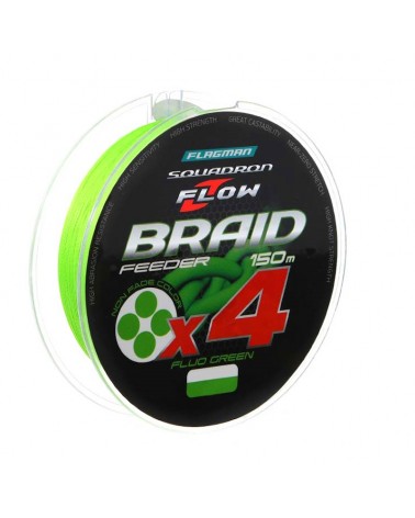 Plecionka Flagman Squadron Flow Feeder Braid X4 150m Fluo Green