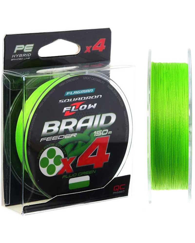 Plecionka Flagman Squadron Flow Feeder Braid X4 150m Fluo Green