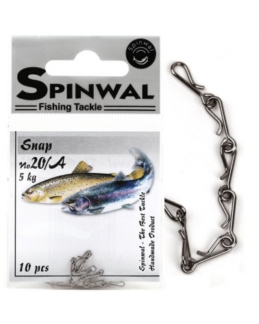 Agrafka Spinningowa Spinwal Quick Snap Nr 20A 5kg 10szt.