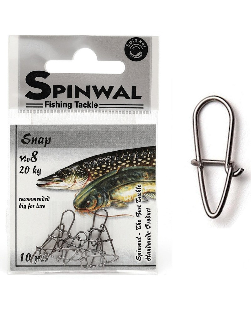 Agrafka Spinningowa Spinwal Classic Snap Nr 8 20kg 10szt.