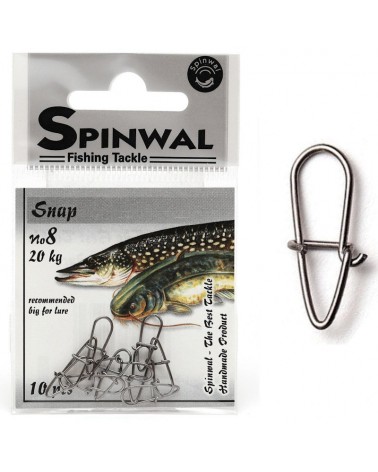 Agrafka Spinningowa Spinwal Classic Snap Nr 8 20kg 10szt.