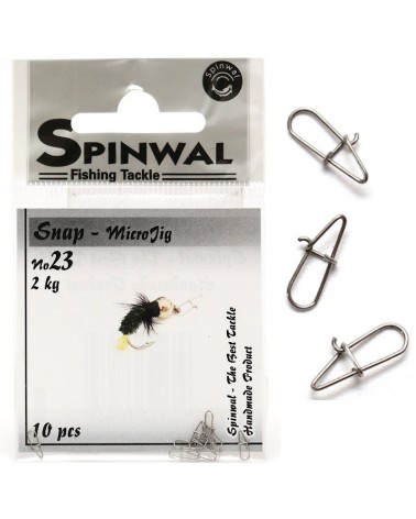 Agrafka Spinningowa Spinwal MicroJig Snap Nr 23 2kg 10szt.