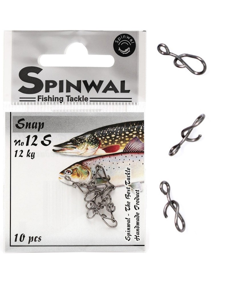 Agrafka Spinningowa Wkręcana Spinwal Screwed Snap Nr 12 S 12kg 10szt.
