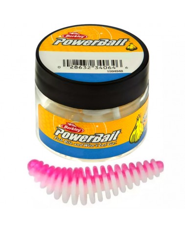 Guma Przynęta Berkley PowerBait Pupa 45mm Pink/White 8szt.