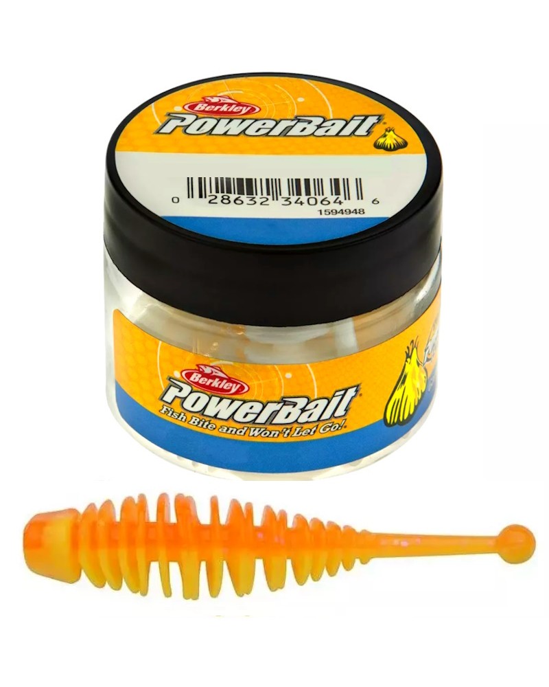 Guma Przynęta Berkley PowerBait Naiad 30mm Fluo Orange/Sunshine Yellow 12szt.