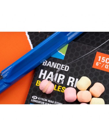 Przypony Preston KKH-B 6'' 15cm Banded Mag Store Hair Rigs 8szt.