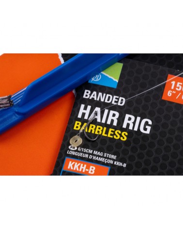 Przypony Preston KKH-B 6'' 15cm Banded Mag Store Hair Rigs 8szt.