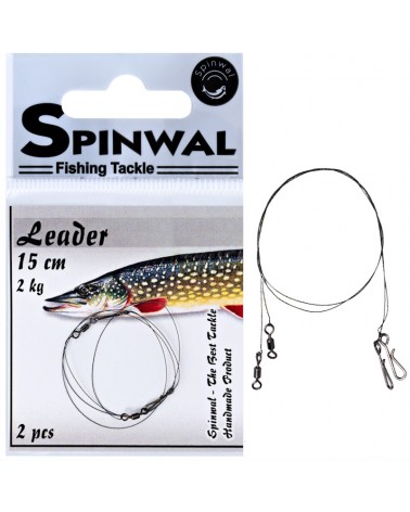Przypon Spinningowy Spinwal Leader Wolframowy 15cm 2kg 2szt.