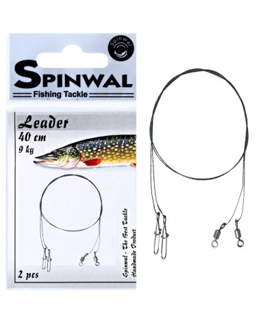 Przypon Spinningowy Spinwal Leader Wolframowy 40cm 9kg 2szt.